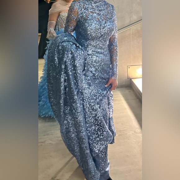 Evening Dress Maxi long sleeves party gown - Picture 4 of 5